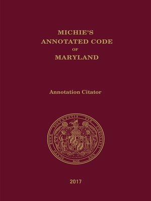 cover image of Maryland Code Citator